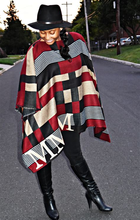 burberry poncho monogram|burberry inspired poncho.